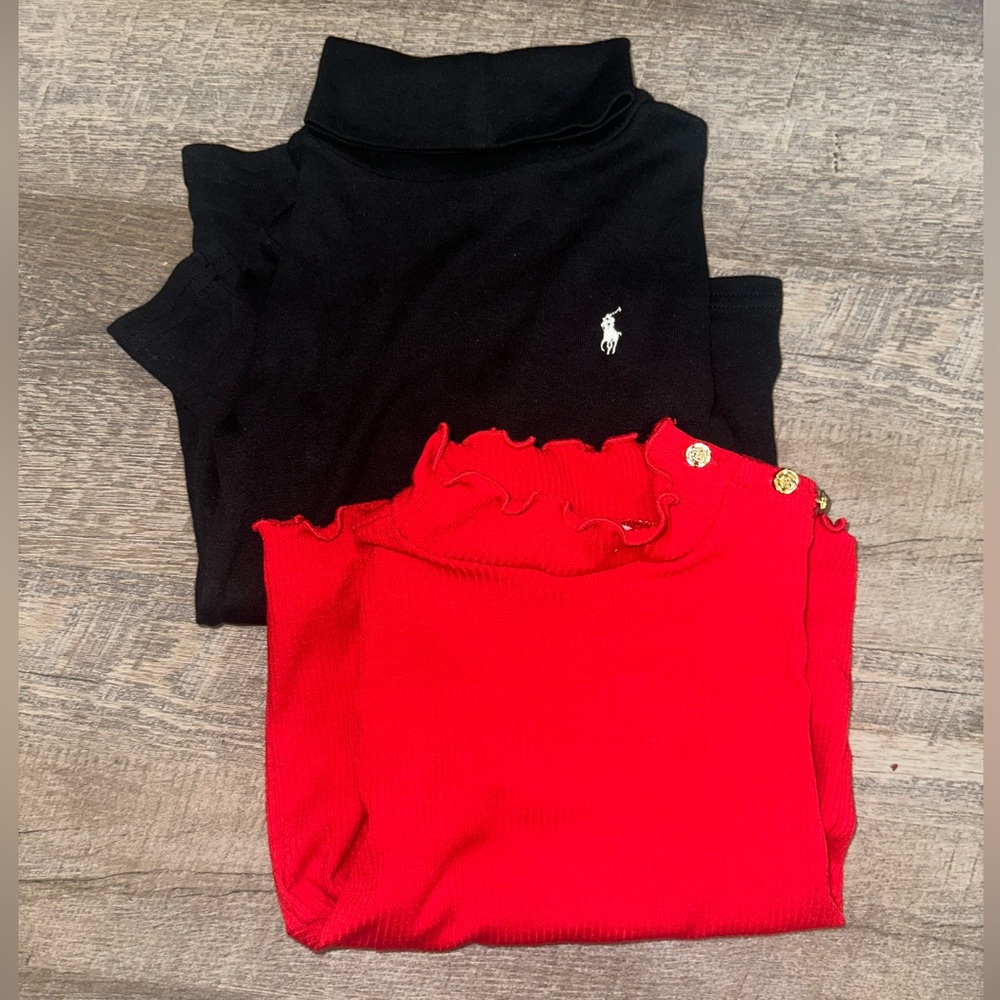 Girls turtle neck long sleeve tops